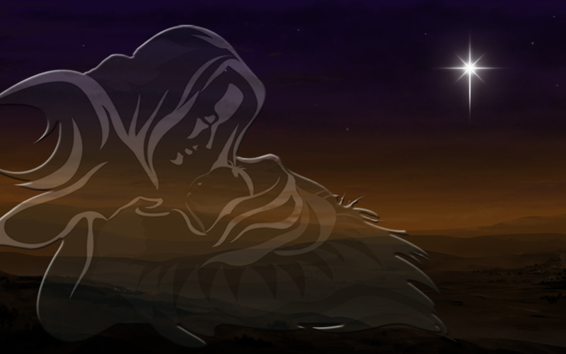 mother and child and star