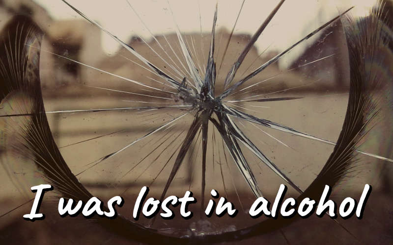 looking through the bottom of a broken bottle