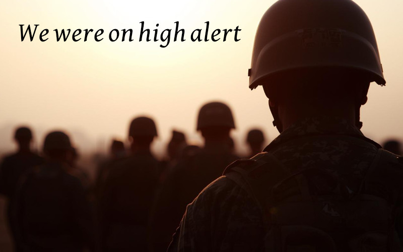 soldiers on high alert