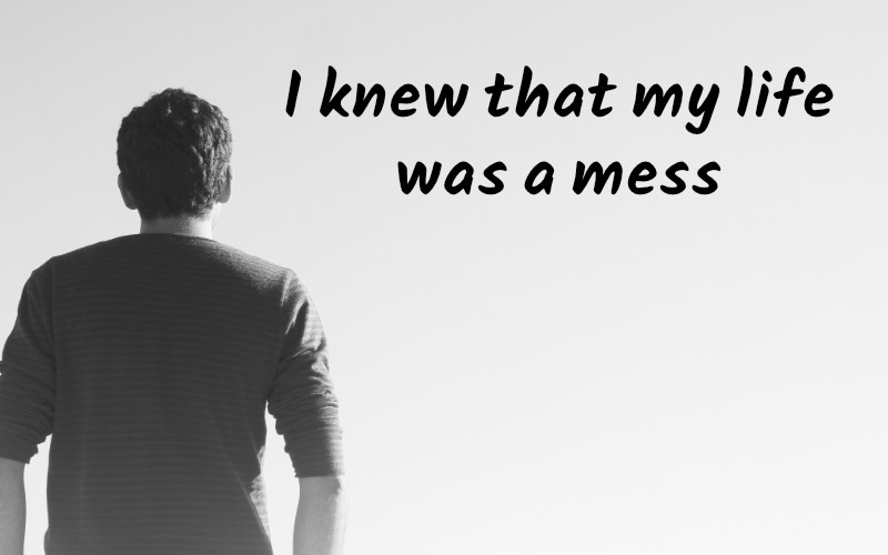 man facing away into the sky