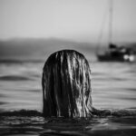 woman in lake